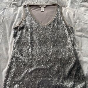 Shimmer in Silver – Stunning Sequin Tank!